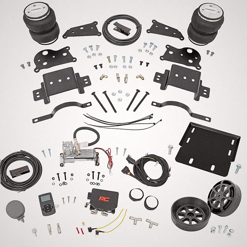 Rough Country Air Spring Kit w/ Compressor Mount & Cradle for 14-26 Ram 2500 4WD