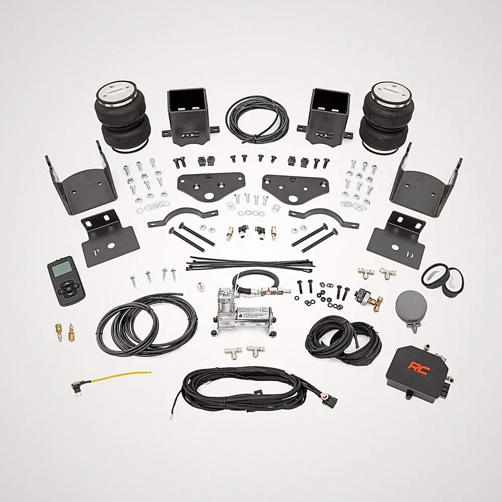 Rough Country Air Springs w/ Remote & Compressor for F250 SD w/ Lift Suspension
